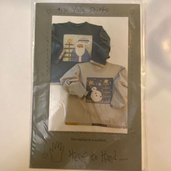 Heart To Hand 170 Pattern Adult Yule Shirts Applique Christmas Holiday Mature - Picture 2 of 6